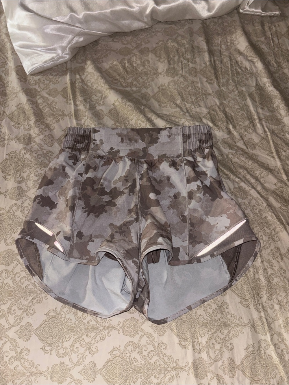 lululemon athletica Gray Camo High-Rise Athletic Shorts